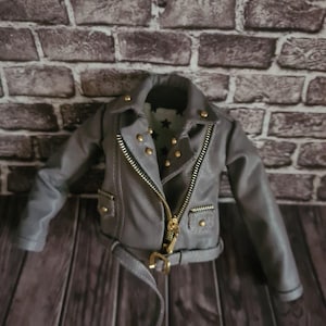Leather jackets for a 11 inch / 30 cm femate Dolls / Premium Handmade Quality / Doll Clothes for Dolls / Fasion Doll Clothes