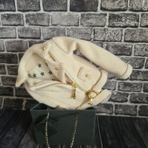Suede jacket for a 11 inch / 30 cm femate Dolls / Doll Clothes / Premium Handmade Quality / Clothes for Dolls / Fashion Doll Clothes