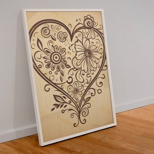 Valentine&#39;s Day Laser Engrave File | PNG 3D Illusion | Engrave | Laser Ready | Digital Design File | GlowforgeFile | Xtool File