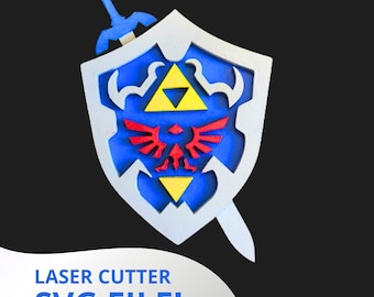 Hylian Shield - The Legend of Zelda - SVG -PNG Cut file for Cricut, Glowforge, and Xtool - Silhouette - Print & Cut - Laser engraving
