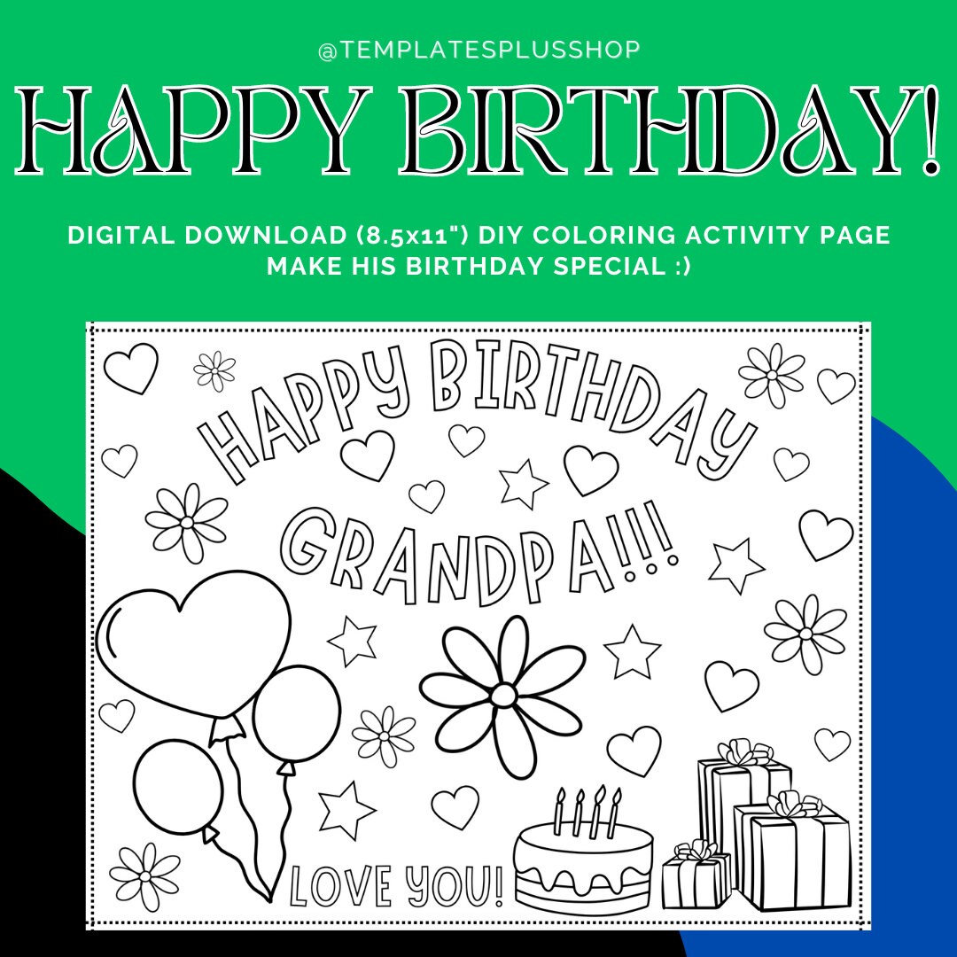 Grandpa color page - Etsy België, image size:1080x1080