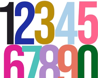 Any Color Iron On Numbers Decals Transfers Applique Letters for t Shirts Fabric Clothing