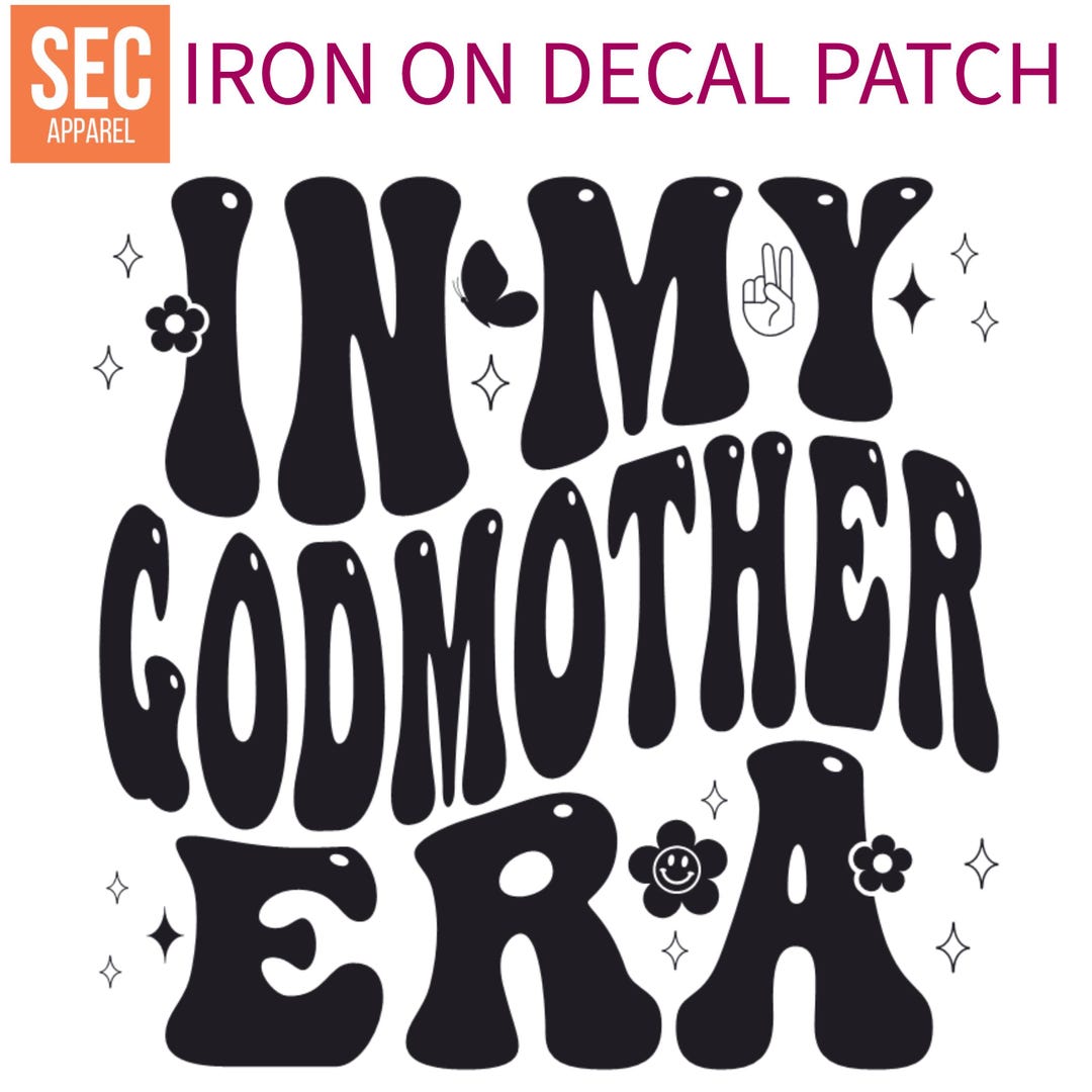 Sec Lettering In My Godmother Era Iron on Decals Patch Transfers Applique Letters for ...