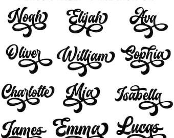 Personalized Name Iron On Patches Decals Transfers Applique Letters for T-Shirts Fabric Clothing | Kids Adult Size