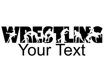 Wrestling Iron On Patches Decals Transfers Applique Letters for T-Shirts Fabric Clothing Personalized with Name | Kids Adult Size