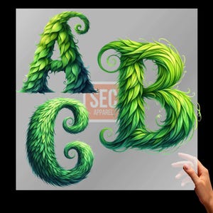 Grinch Buchstaben zum Aufbügeln für T-Shirts Stoff Bekleidung | Weihnachtliche Motive
