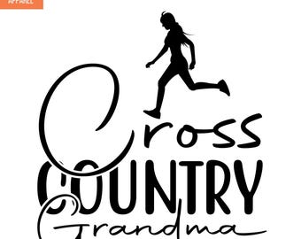 Cross Country Grandma Iron On Patches Decals Transfers Applique Letters for T-Shirts | SEC Apparel