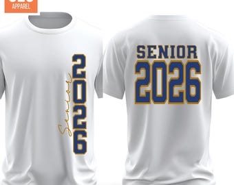 Senior 2026 Class of 2026 | 2 Color DTF Iron-On Patches – Jeans, Shirts, Sweatshirts and Jackets