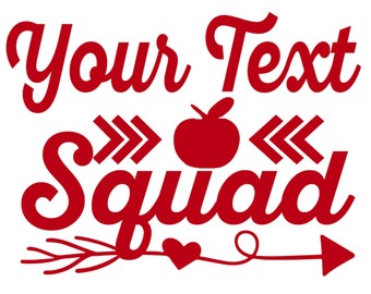 SEC Apparel Teacher Squad Kindergarten 1st 2nd 3rd 4th 5th Grade Iron On Decals Transfers Applique Letters for t Shirts Fabric Clothing