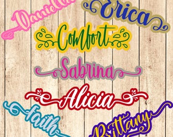 Custom Name DTF Transfers Ready to Press - Personalized Iron-On Decals for T-Shirts, Hoodies & More