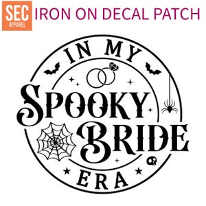 En la era de My Spooky Bride, calcomanías para planchar, parches, transferencias, apliques, letras para camisetas, telas, ropa y prendas de vestir SEC