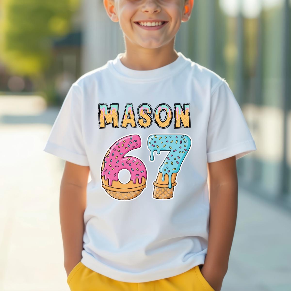 Six Seven Ice Cream Drip Sport 67 Fun Mason Meme Iron On, Drip Ice ...