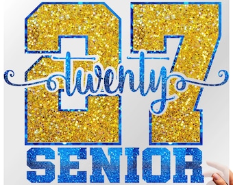 Senior Class of 2027 DTF Transfer: Custom 2-Color Graduation Iron On