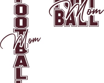 Football Mom Iron-On Patches – 2 Pack (Pocket Size & Pant Size) | Sideline Ready Appliqué for Jerseys, Hoodies, Bags