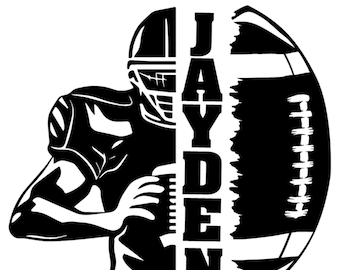 Football Iron On Patches Decals Transfers Applique Letters for T-Shirts Fabric Clothing Personalized with Name | Kids Adult Size