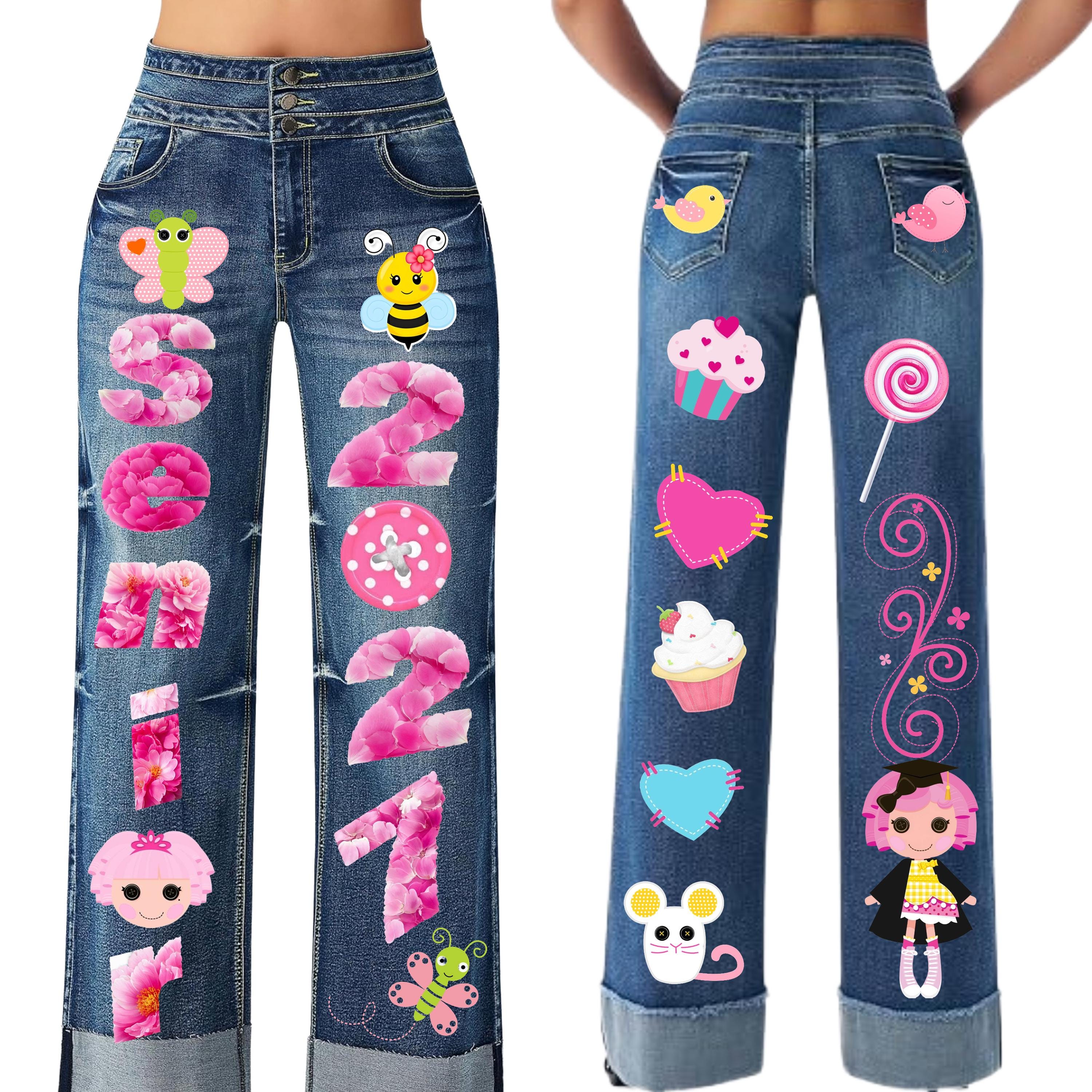Vintage Glitter Jeans - Etsy