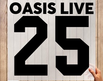 Oasis Live 25 Iron on Transfers – Easy, Vibrant & Long-lasting! - Etsy