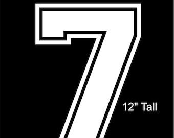 Écusson pour numéro de maillot surdimensionné - Numéros à repasser 12 pouces pour maillots, grands numéros en vinyle HTV de 30 cm de haut pour maillot de sport, t-shirts, tissu