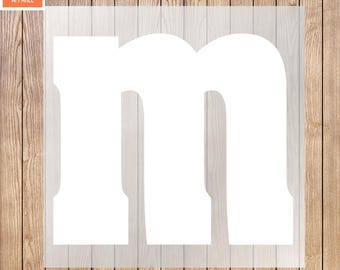 Letter M Candy Inspired Iron-On Decal Iron On Decals Transfers Applique Letters for t Shirts Fabric Clothing