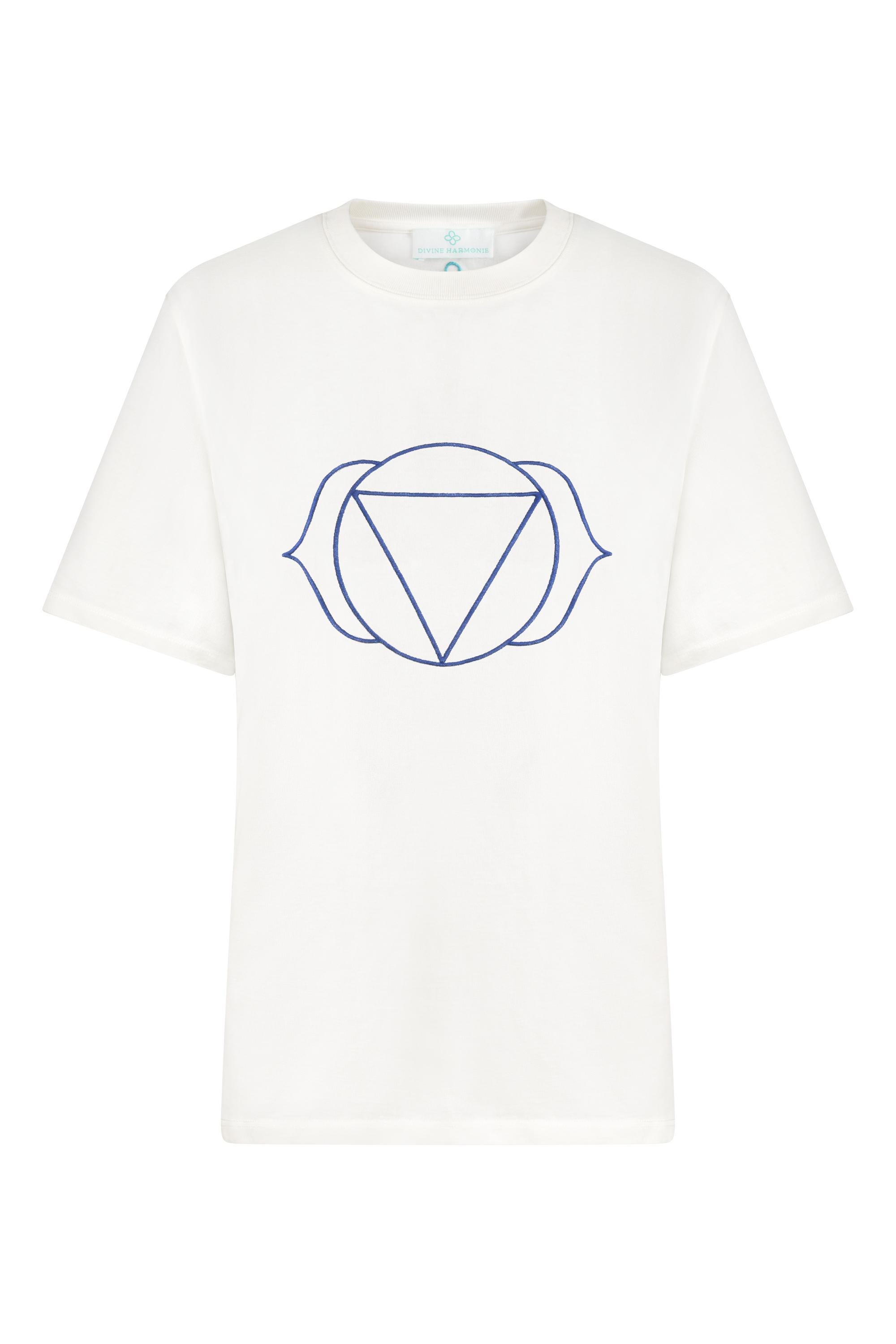 Unisex 3rd Eye Chakra Embroidered Organic Cotton T-shirt