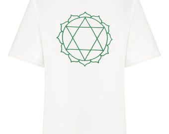 Embroidered Heart Chakra Unisex T-shirt in Organic Cotton