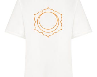 Unisex Sacred Chakra Embroidered Organic Cotton T-shirt