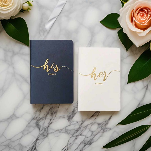 His and Hers Wedding Vows Notebook Wedding Preparations - A Timeless Wedding Keepsake, Wedding Vows Wedding Essentials Wedding Vows Book