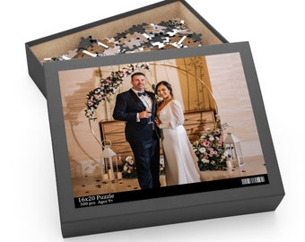 Casse-tête photo personnalisé, Casse-tête personnalisé mariage, Casse-tête personnalisé, Casse-tête personnalisé pour cadeaux de mariage, Casse-tête personnalisé pour mariage, Cadeau pour couple