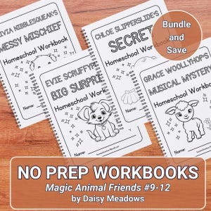 Magic Animal Friends Bundle 9-12 Daisy Meadows Bücher | Homeschool Workbook, Romanstudie, Literatur Einheit Curriculum druckbare PDF Homeschool