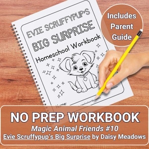 Evie Scruffypup&#39;s Überraschung, magische Tierfreunde Daisy Meadows | Homeschool Arbeitsbuch, Roman Studie, Literatur Einheit Curriculum druckbar