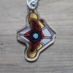 Llavero acrílico de 2&quot; hecho a mano con el fantasma de Cayde Sundance de Destiny 1/Destiny 2