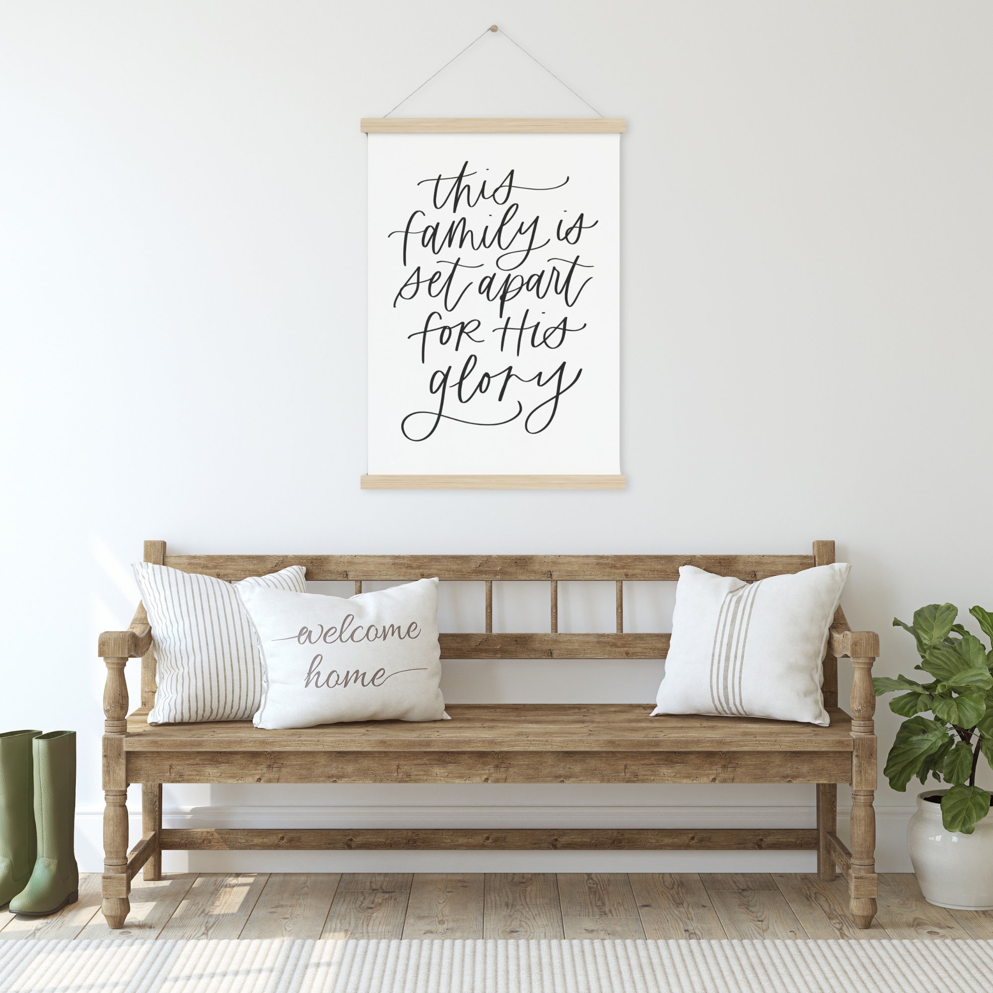 Family Core Values Sign This Family is Set Apart for His Glory Wall Art Print, Family Mission ...