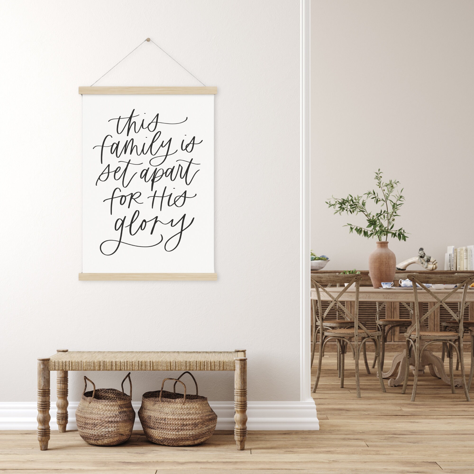 Family Core Values Sign This Family is Set Apart for His Glory Wall Art Print, Family Mission ...