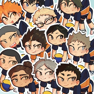 Haikyuu Karasuno Dangle Stickers