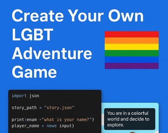 Crie seu próprio kit de jogo de aventura LGBT - Python para iniciantes