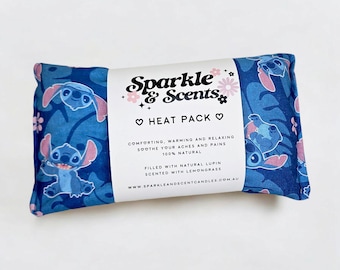 Stitch Lupin Heat Pack: Odor-Free Cotton Rectangle - Muscle Relief