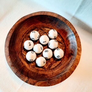 Set of 10 Ceramic Number Balls