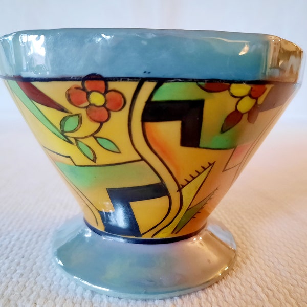 Made in Japan Art Deco Lustreware small pedestal bowl/cup