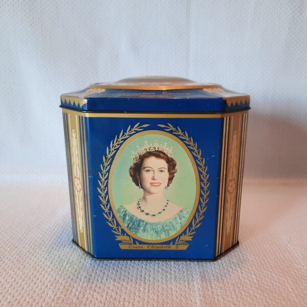 Queen Elizabeth II Coronation Cookie Tin, 1953