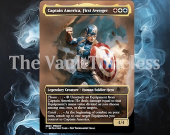 Captain America, First Avenger - Custom Proxy Commander Card - Etsy