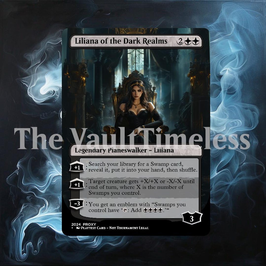 Liliana of the Dark Realms Proxy - Custom Proxy for Commander - Proxies - Etsy