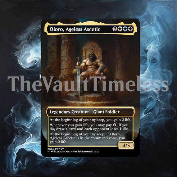 Oloro, Ageless Ascetic Proxy - Custom Proxy for Commander - Proxies Oloro, Ageless Ascetic Proxy - Custom Proxy for Commander - Proxies
