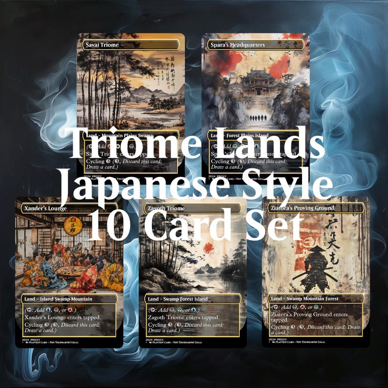 Japanese Style Triome Land Proxy Set - Custom Proxy Commander - Proxies ...