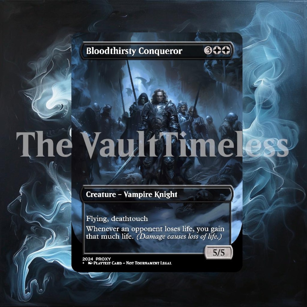 Bloodthirsty Conqueror Proxy Card Con Arte Disegnata Su Misura - Foto 8
