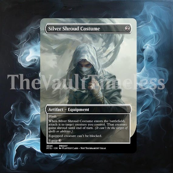 Silver Shroud Costume Proxy - Custom Proxy for Commander - Proxies - Etsy