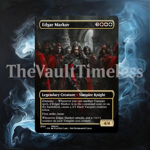 Edgar Markov Foil Full Borderless Metal Proxy for Commander