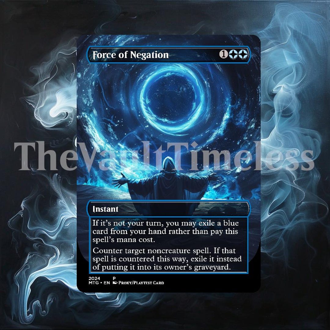 Force of Negation Proxy - Custom Proxy for Commander - Proxies - Etsy