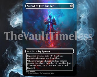 Sword of Fire and Ice Proxy - Custom Proxy for Commander - Proxies