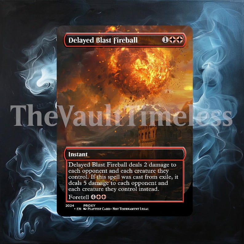 Hand Control Chest Exploding Creature Delayed Blast Fireball Proxy - Custom Proxy for Commander - Proxies - Etsy