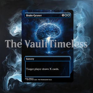 braingeyser mtg card back - Beta - GD - SIGNED Collectors Edition Braingeyser Sorcery Target player draws X cards Dirgur Focusmage // Braingeyser [SGL-MTG-SOC-018-ENN]